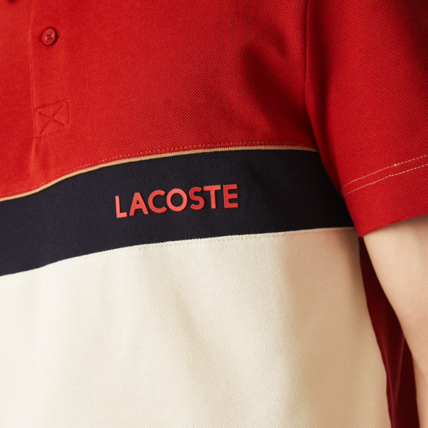 Áo Lacoste Men's Color Matching Cotton Pique Polo PH9766-51G-LA0 - Ảnh 8