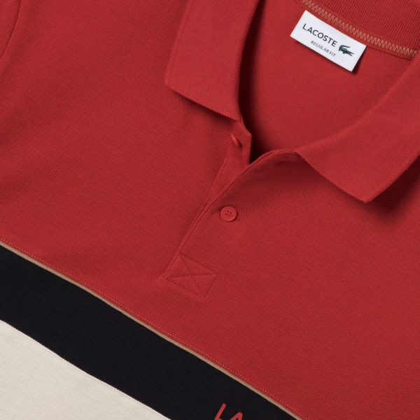 Áo Lacoste Men's Color Matching Cotton Pique Polo PH9766-51G-LA0 - Ảnh 7