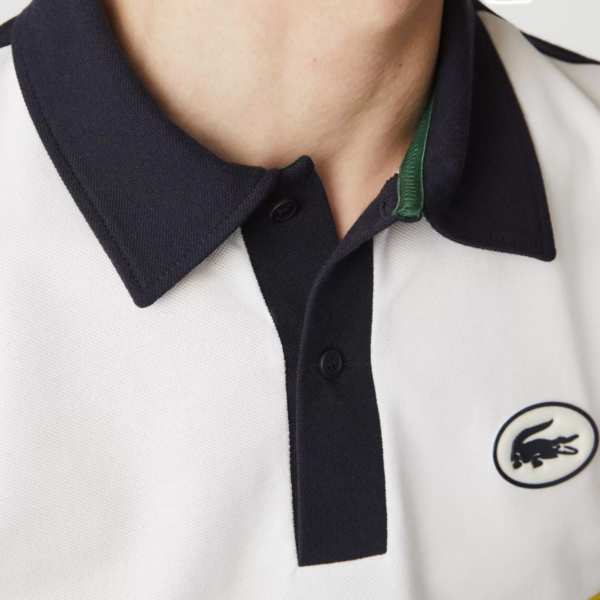 Áo Lacoste Men's Heritage Slim Fit Stretch Cotton Pique Polo Shirt PH9767-G45 - Ảnh 3