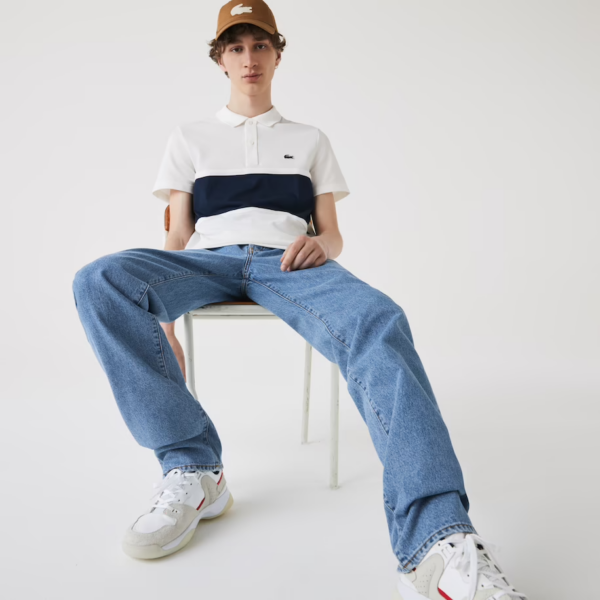 Áo Lacoste Men's Color Matching Cotton Pique Polo PH9849-51G-NL3 - Ảnh 3