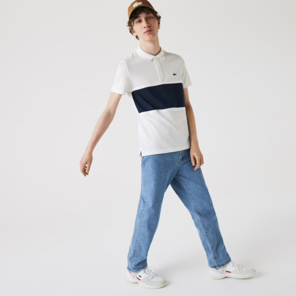 Áo Lacoste Men's Color Matching Cotton Pique Polo PH9849-51G-NL3 - Ảnh 2