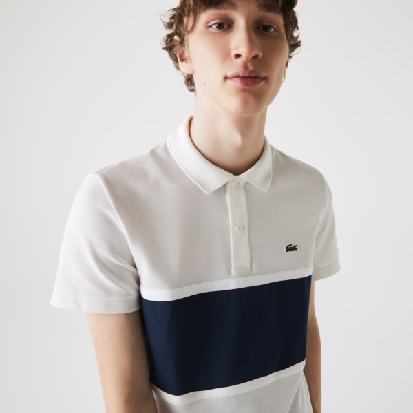 Áo Lacoste Men's Color Matching Cotton Pique Polo PH9849-51G-NL3 - Ảnh 5