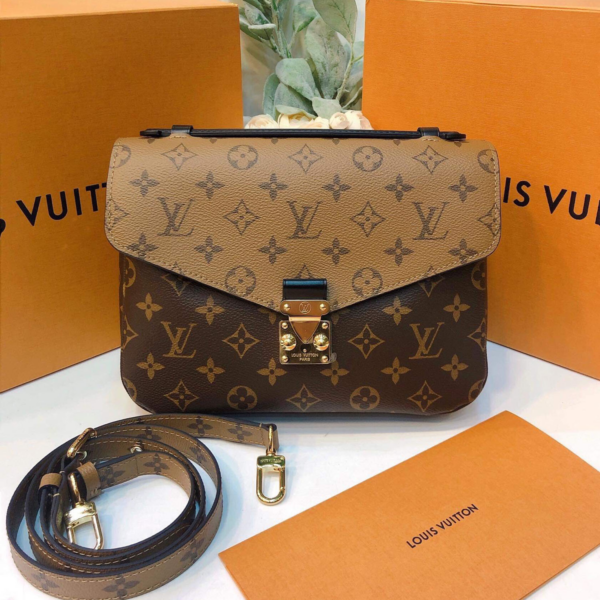 Túi Louis Vuitton Pochette Metis Monogram Reverse 'Brown' M44876 - Ảnh 5