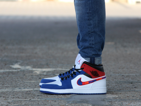 Giày Nike Air Jordan 1 Mid 'Multicolor Swoosh' 852542-146 - Ảnh 8