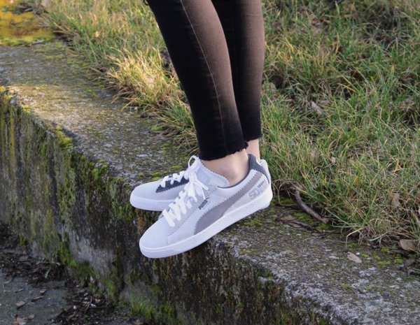 Giày Puma Suede Classic x Michael Lau 'White Grey' 366313-01 - Ảnh 4