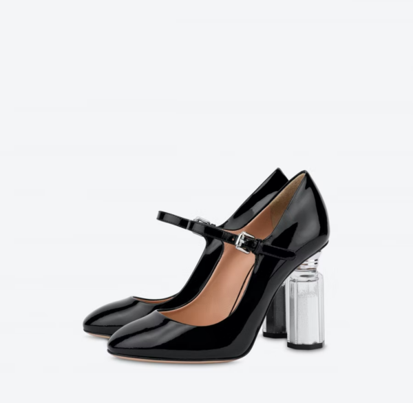 Giày Cao Gót Moschino Salt Pepper Mary Jane 'Black' MA1012AC1EMB00A - Ảnh 2