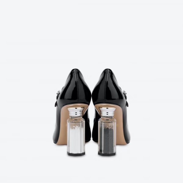 Giày Cao Gót Moschino Salt Pepper Mary Jane 'Black' MA1012AC1EMB00A - Ảnh 3