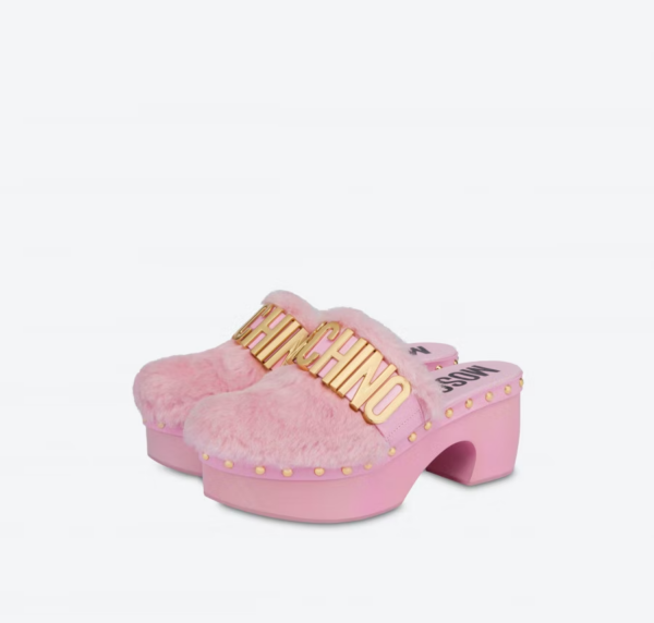 Giày Moschino Soft Lettering Logo Fabric 'Pink' MA10297Z0EM60600 - Ảnh 2