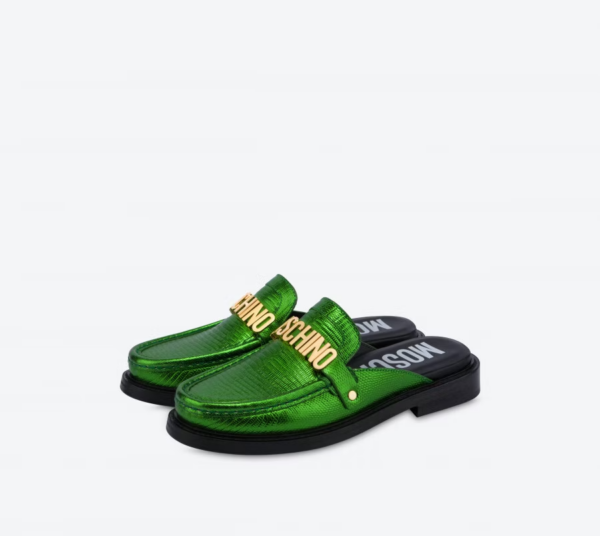 Giày Moschino Lizard Print Calfskin Open 'Green' MA10632C1EMH0850 - Ảnh 2
