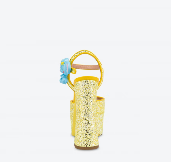 Giày Cao Gót Moschino High Glitter Platform 'Yellow' MA1611EC0EMJN400 - Ảnh 3