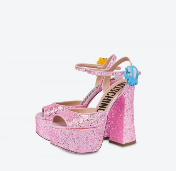 Giày Cao Gót Moschino High Glitter Platform 'Pink' MA1611EC0EMJN600 - Ảnh 2
