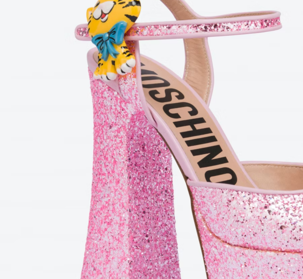 Giày Cao Gót Moschino High Glitter Platform 'Pink' MA1611EC0EMJN600 - Ảnh 4