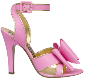 Giày Cao Gót Moschino Low Bow Calfskin 'Pink' MA1641AC1EMFL608
