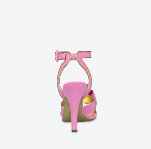 Giày Cao Gót Moschino Low Bow Calfskin 'Pink' MA1641AC1EMFL608 - Ảnh 3