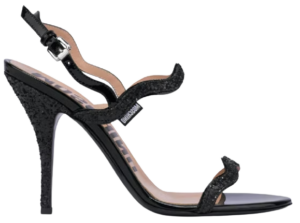 Giày Cao Gót Moschino Ric Rac High Glitter 'Black' MA1656AC0EMJV000