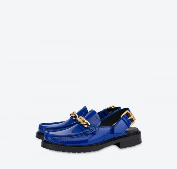 Giày Moschino Metal Chain Patent 'Electric Blue' MB10123J0EGK0705 - Ảnh 2