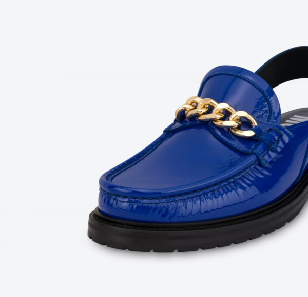 Giày Moschino Metal Chain Patent 'Electric Blue' MB10123J0EGK0705 - Ảnh 4