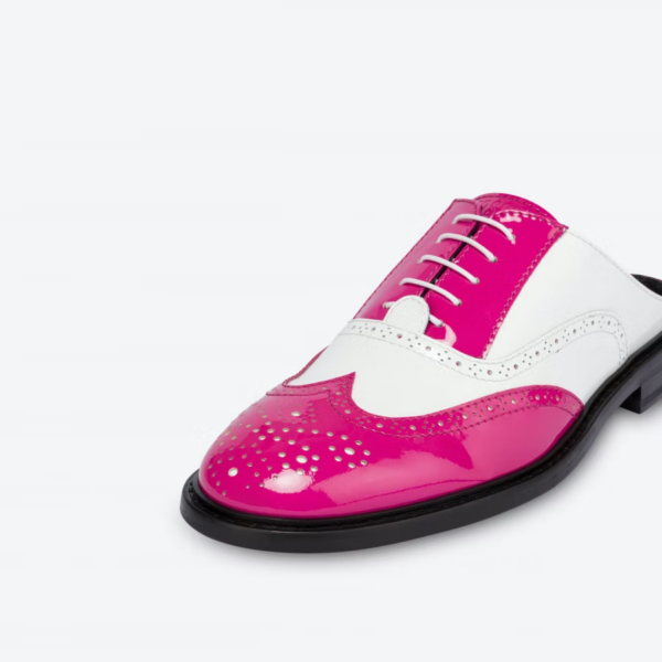 Giày Moschino Brogue Open Oxford 'Fuchsia' MB10203C0EGK160A - Ảnh 4
