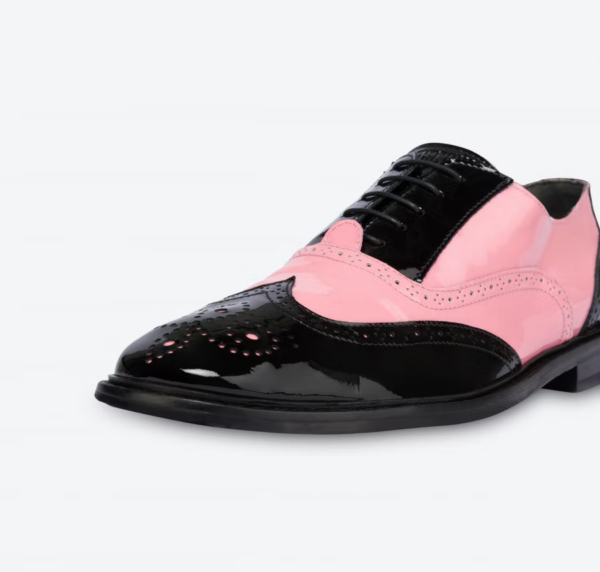 Giày Moschino Brogue Oxford 'Black' MB10233C0EGK100C - Ảnh 4