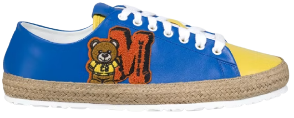 Giày Moschino Varsity Teddy Bear Calfskin 'Bluette' MB10313G0EGA140A