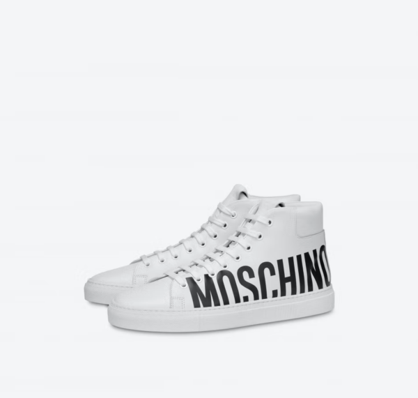 Giày Moschino Leather High With Logo 'White' MB15052G08GA0100 - Ảnh 2