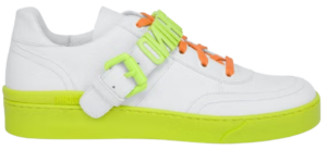 Giày Moschino Lettering Logo Calfskin 'White' MB15523G1EGAB100