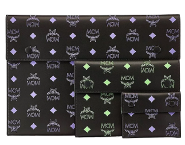 Túi MCM Pouch Trio in Color Splash Logo Leather MXZBASX04U6001