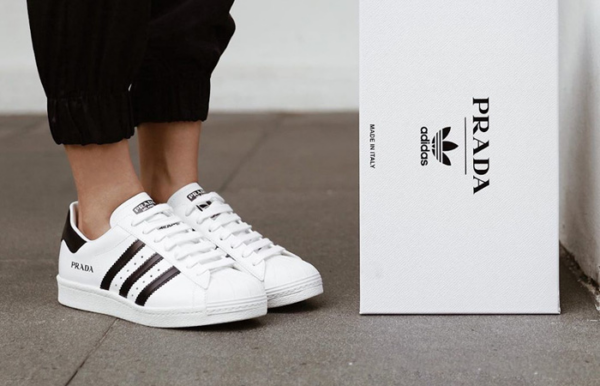 Giày Adidas Superstar x Prada 'White Black' FW6680 - Ảnh 7