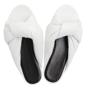 Dep Balenciaga Drapy Flat Sandal 'White' 636576-WA2M0-9002
