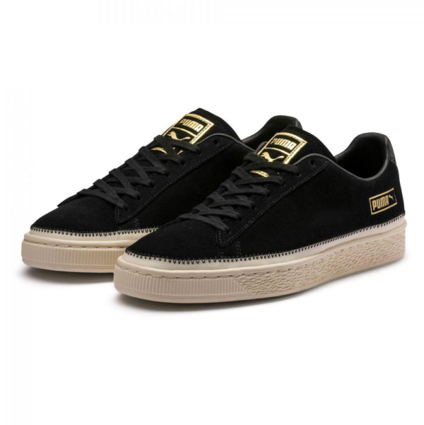 Giày Puma Suede Trim 'Black White' 369639-01 - Ảnh 3