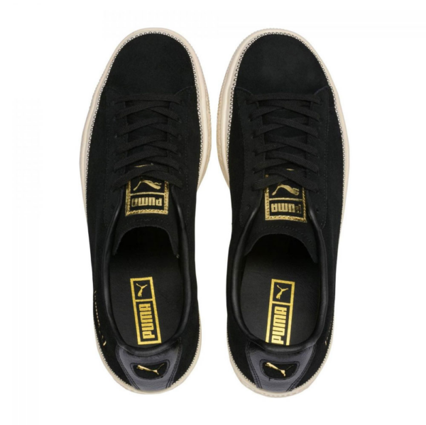 Giày Puma Suede Trim 'Black White' 369639-01 - Ảnh 4