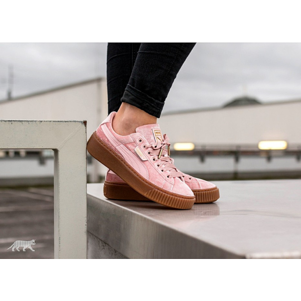 Giày Puma Basket Platform Velour Suede 366721-02 - Ảnh 5