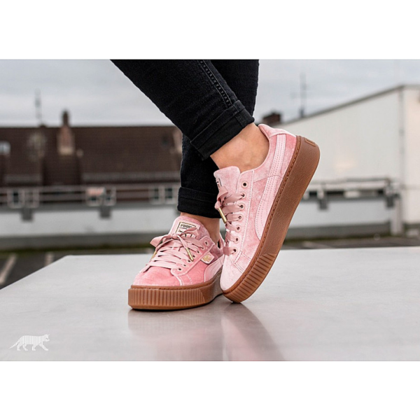 Giày Puma Basket Platform Velour Suede 366721-02 - Ảnh 4
