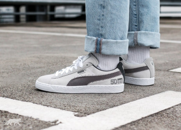 Giày Puma Suede Classic x Michael Lau 'White Grey' 366313-01 - Ảnh 6
