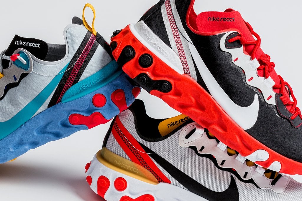 Giày Nike React Element 55 Black White Red Orbit CQ9705-001 - Ảnh 5