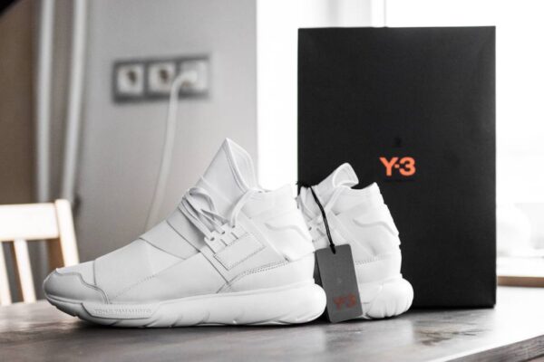 Giày Adidas Y3 Qasa Hi Triple White AQ5500 - Ảnh 4