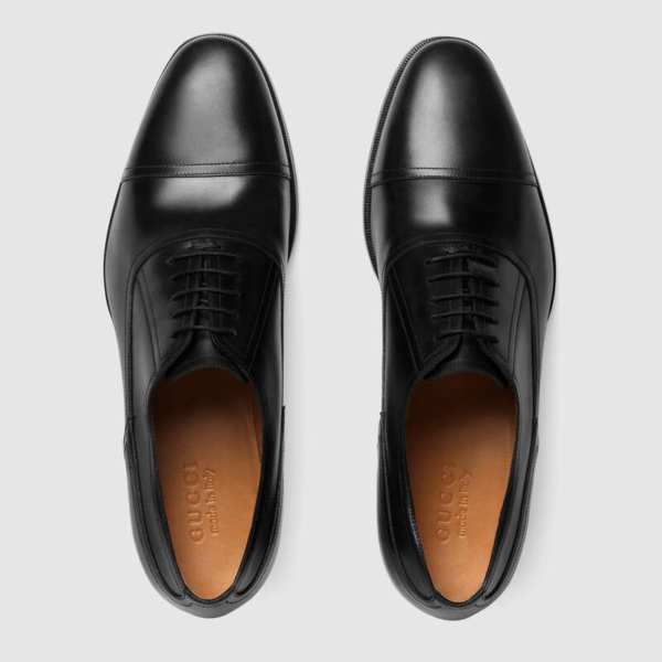 Giày Gucci Lace Up Monkstrap Leather Black ‎547662-DKG00-1000 - Ảnh 4