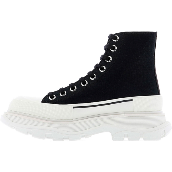 Giày Alexander McQueen Wmns Tread Slick Boots 'Black White' 611706-W4L32-1070 - Ảnh 3