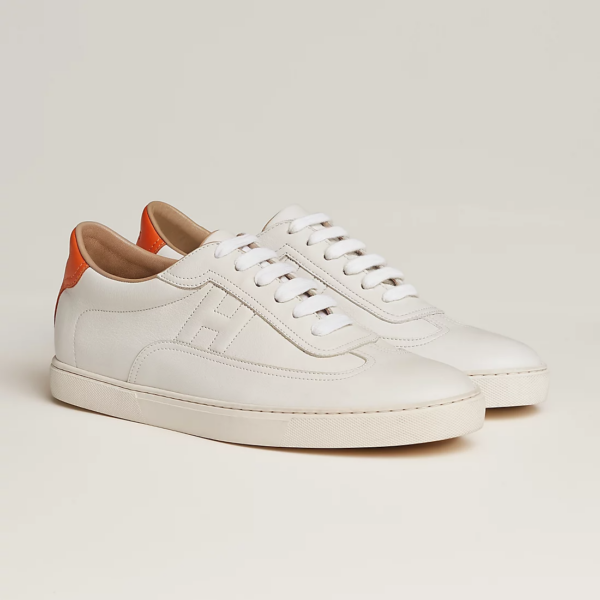 Giày Hermes Quicker 'White Orange' H102190ZH09390 - Ảnh 3