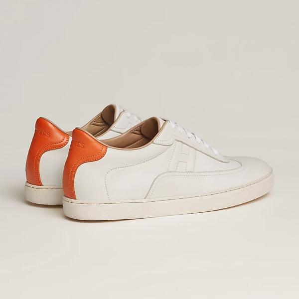 Giày Hermes Quicker 'White Orange' H102190ZH09390 - Ảnh 2