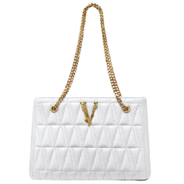 Túi Versace Virtus Quilted Small Tote White DBFH778-DNATRS-1W00V