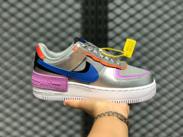 Giày Nike Wmns Air Force 1 Shadow 'Metallic Silver' CW6030-001 - Ảnh 6