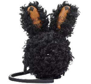 Túi MCM Rabbit Pouch Charm in Faux Fur Visetos MXZBASX02BK001