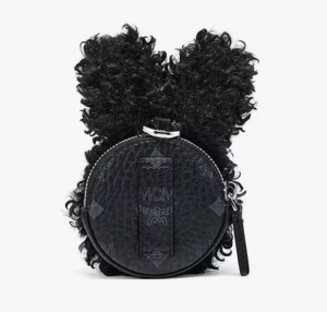 Alternative view of Túi MCM Rabbit Pouch Charm in Faux Fur Visetos MXZBASX02BK001