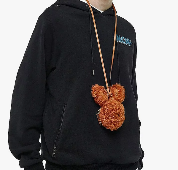 Túi MCM Rabbit Pouch Charm in Faux Fur Visetos MXZBASX02CO001 - Ảnh 4