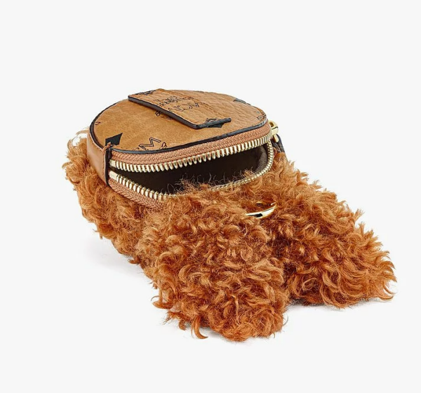 Túi MCM Rabbit Pouch Charm in Faux Fur Visetos MXZBASX02CO001 - Ảnh 3
