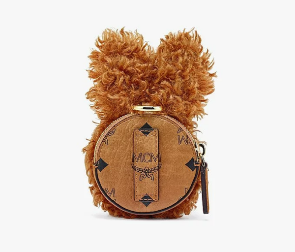 Túi MCM Rabbit Pouch Charm in Faux Fur Visetos MXZBASX02CO001 - Ảnh 2