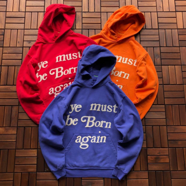 Áo Cactus Plant Flea Market Born Again Hooded Sweatshirt Blue CPF-BOAHSBL - Ảnh 3