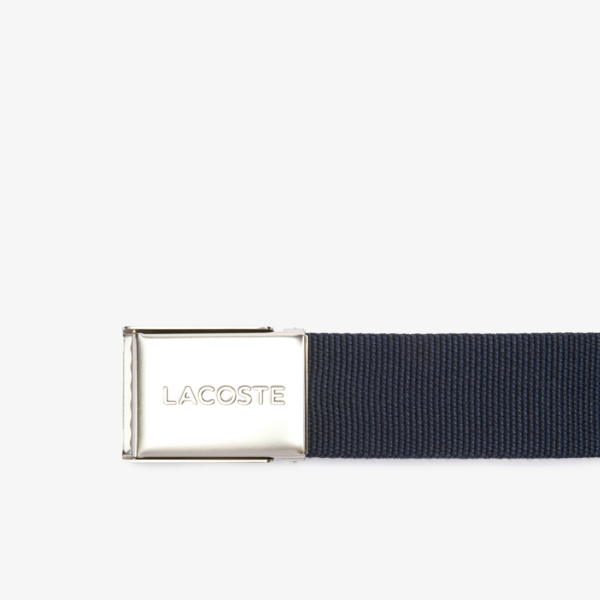 Thắt Lưng Lacoste Engraved Buckle Fabric 'Blue' RC2012M52G-166 - Ảnh 3