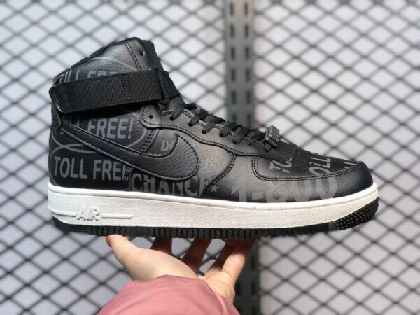 Giày Nike Air Force 1 High '07 Premium 'Toll Free Pack Black' CU1414-001 - Ảnh 6